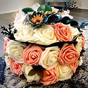 Foam Rose Table Centerpiece